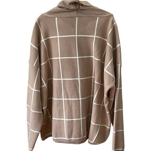 Baltic Born Tahoe Turtleneck windowpane sweater size 3X office cozy neutral work - Picture 3 of 16